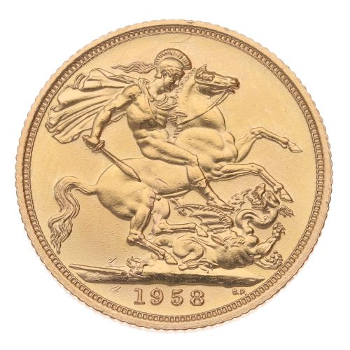 1958 Elizabeth II Full Sovereign Coin