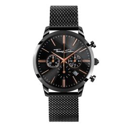 Thomas Sabo Men’s Watch "REBEL SPIRIT CHRONO" Mesh Black Rosé