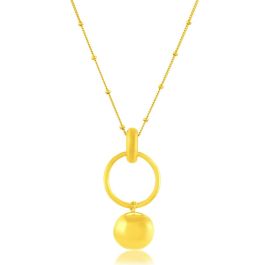 Shyla Layla Pendant Satellite Chain Gold Necklace