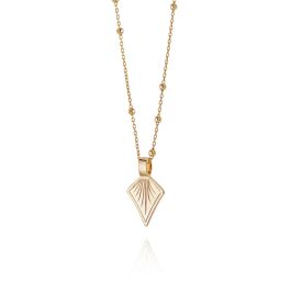Daisy Palm Leaf Bobble Chain Necklace - Gold