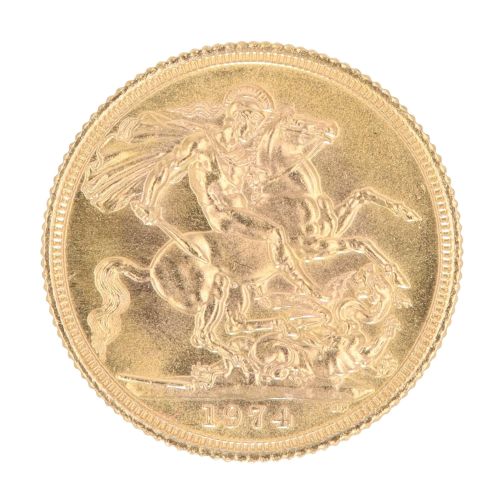 1974 Elizabeth II Full Sovereign Coin