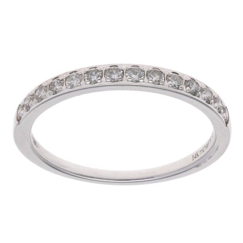 14ct White Gold 0.34ct Diamond Half Eternity Ring